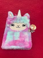 Lama Regenbogen Tagebuch mit Schloss
