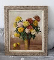 Gret Niggli (1882-1954) Öl auf Leinwand "Chrysanthemen" 1930