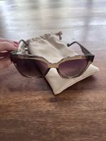 Neue Liu Jo Sonnenbrille hellbraun mit Logobügeln