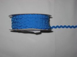 Zick-Zack Band blau 5mm breit Polyamid