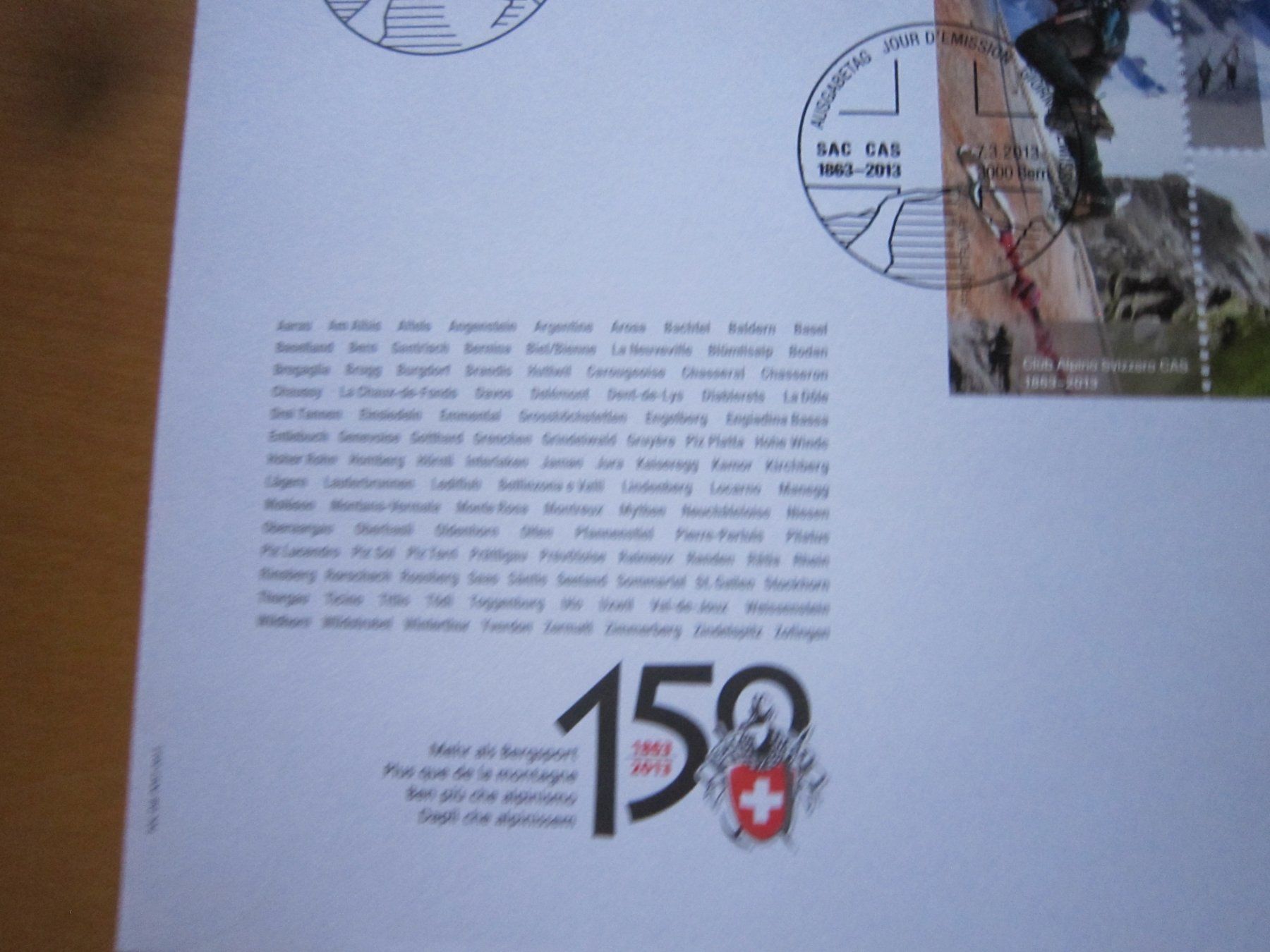 Tutti i francobolli: 2013 Block CAS schöner Grossbrief – Usato da Gordola venduto da Polentaefung 3