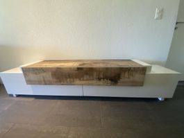 Möbel TV Board weiss Holzoptik guter Zustand