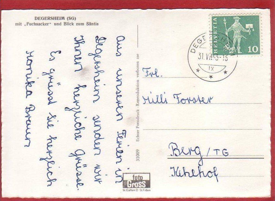 Cartes postales: DEGERSHEIM, GROSSFORMAT – D'occasion à Grüningen par Kartenlaube 1