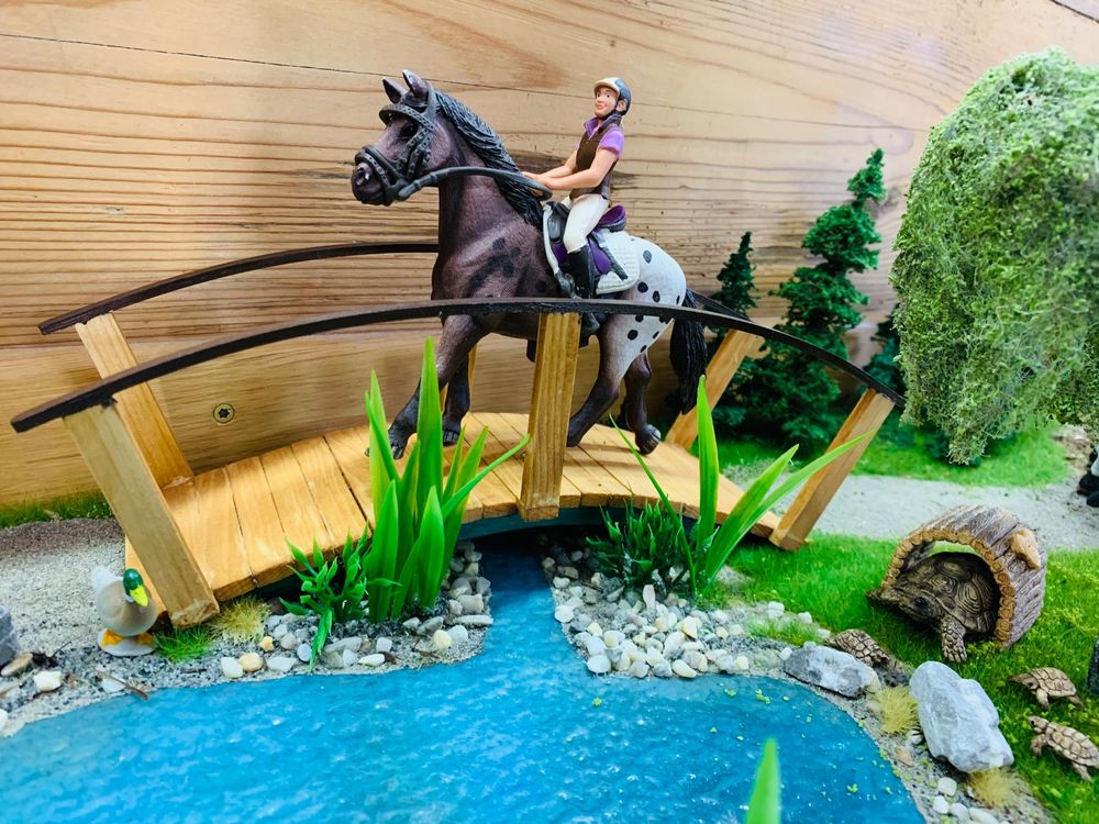  über 100 Schleich Pferde, Tiere mit Pferdehof Ranch Stall (Gebraucht Motiv 