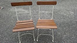 2 Stück Gartenstühle klappbar Bistrostühle