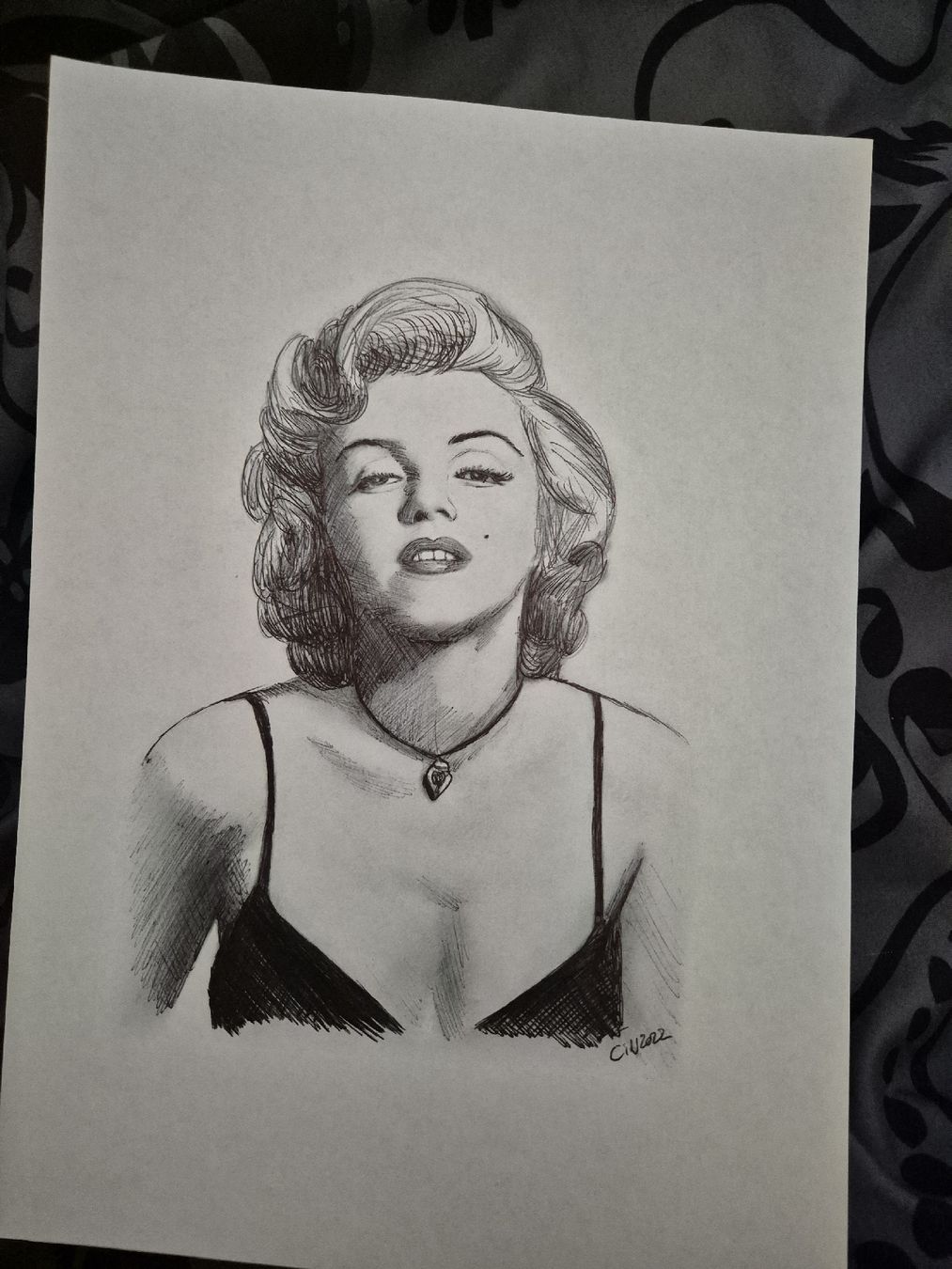 Dipinti: Marilyn Monroe - Portrait stylo bile et crayon – Nuovo (secondo la descrizione) da Fleurier venduto da cin_7qkd