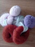 160gr.Wollpaket, ideal für Winterprojekte, Mohairwolle, Neu!