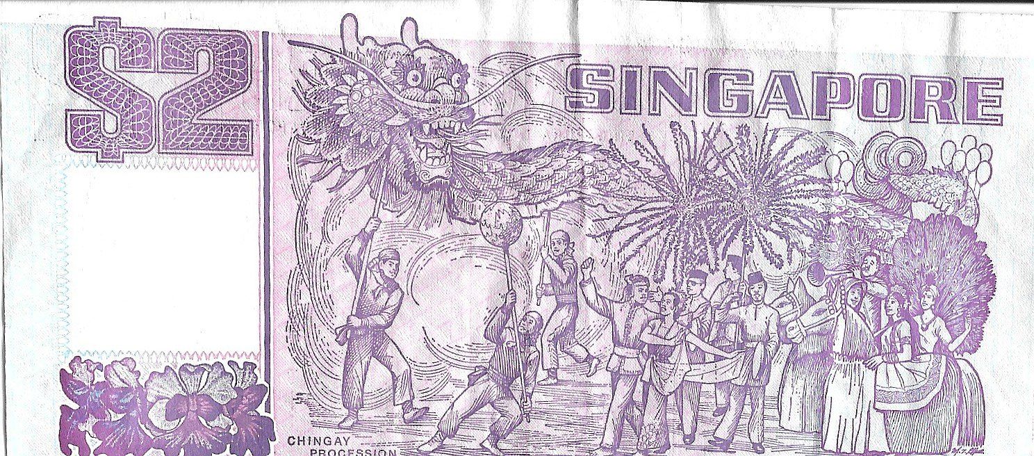 Banconote: Banknote Singapur 2 Dollar gebrauchter Zustand – Usato da Binningen venduto da Hahexa 1
