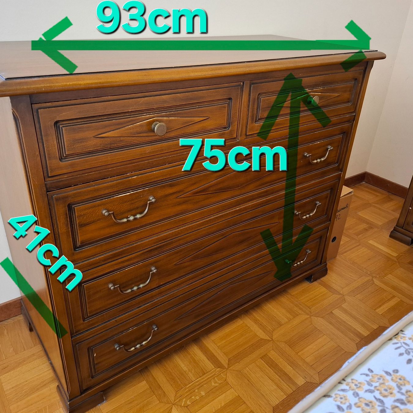 Betten: Belle chambre complète en bois massif – Gebraucht aus Préverenges von jeand55 3