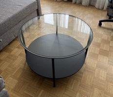 Table basse IKEA - VITTSJÖ - brun noir/verre - 75 cm
