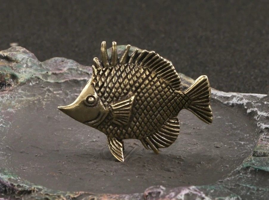 Statuette: Poisson en bronze – Nuovo e nell'imballaggio originale da Vernier venduto da 19pigments