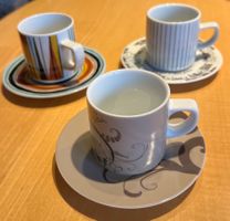 Espressotassen 3 Stück mit Unterteller
