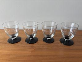 Schnapsgläser geschliffen, 4 Stück, top Zustand