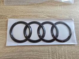 4 Ringe 230mm Audi Schwarz Glanz