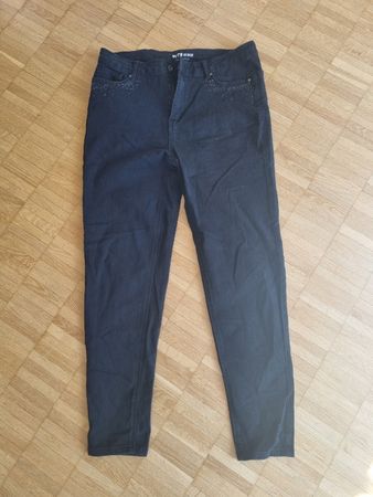 Damen Jeans We Love Denim schwarz Grösse XL mit Strass
