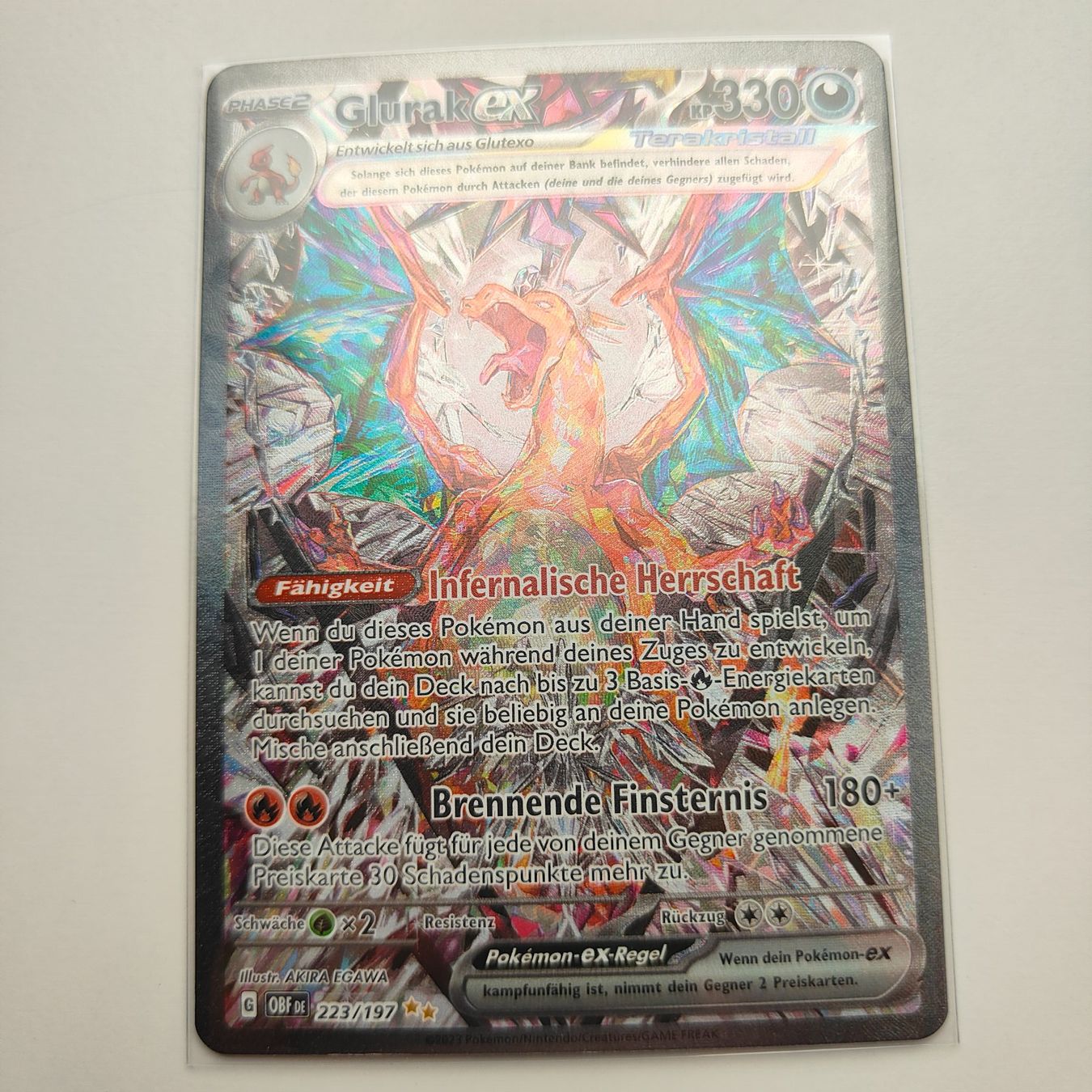 Pokémon Cartes à collectionner: Pokemon Glurak Ex Obsidianflammen 223 Charizard – D'occasion à Thalwil par FigurenFreunde
