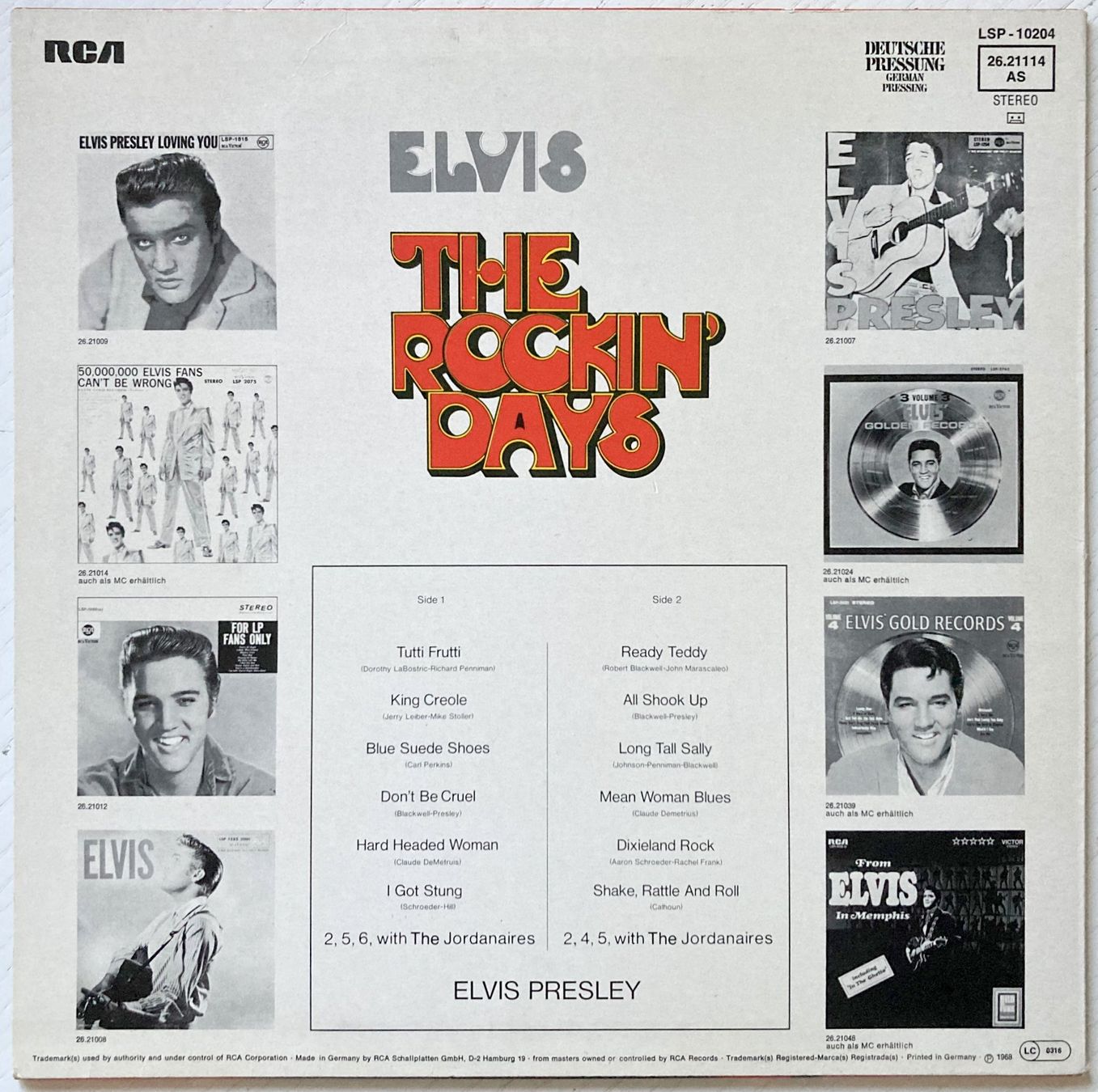 Dischi in vinile: ELVIS PRESLEY - THE ROCKIN' DAYS – Usato da Bottens venduto da hotter-than-hell 1
