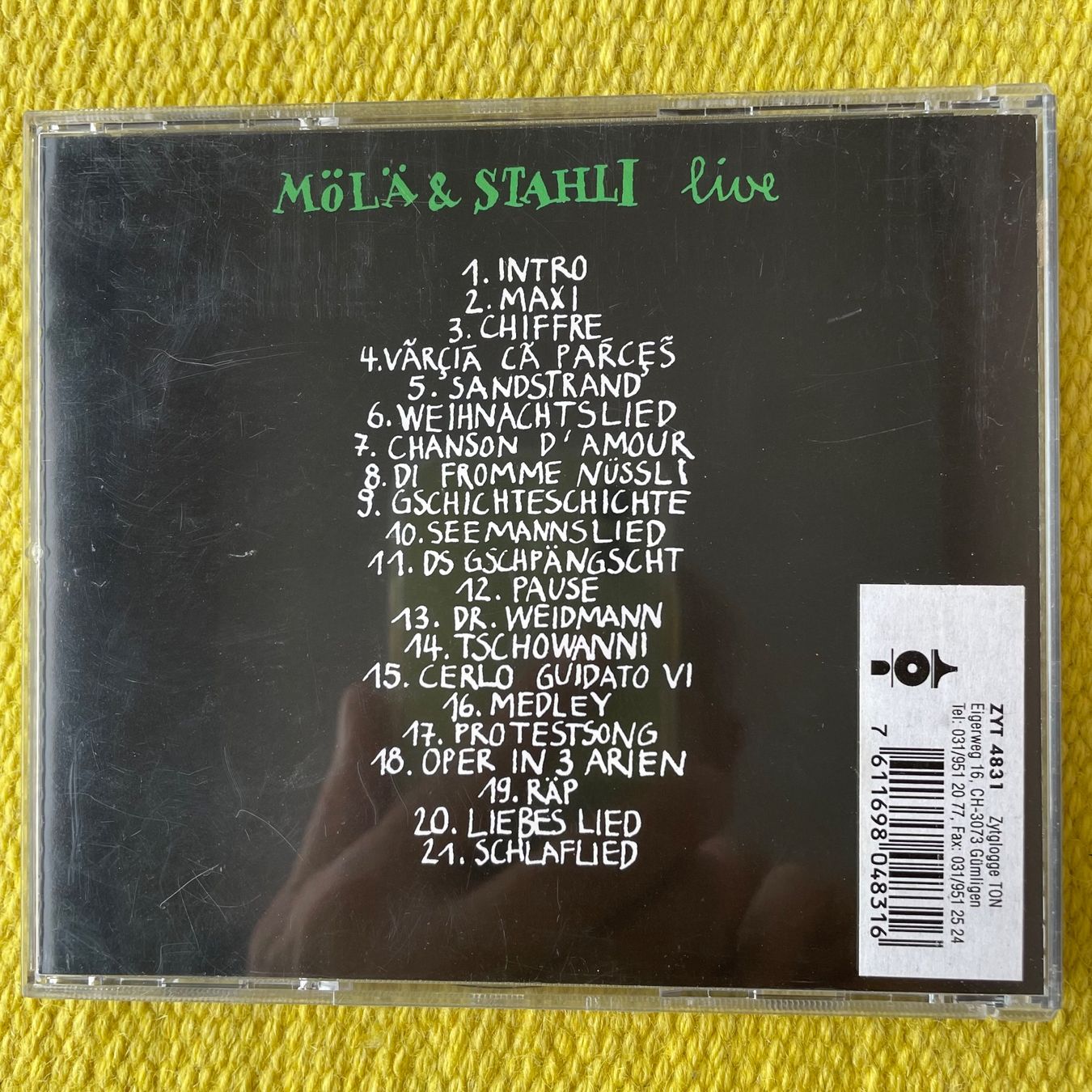 CD: MÖLÄ&STAHLI-LIVE – Usato da Rorschacherberg venduto da CD-Roli 1