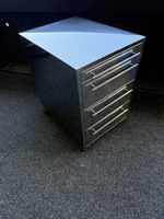 Büro-Schubladenstock, Chromstahl, 4 Schubladen