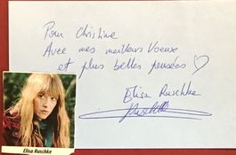Élisa Ruschke Erka Autogramm signiert Karte m.Bild 8x13cm