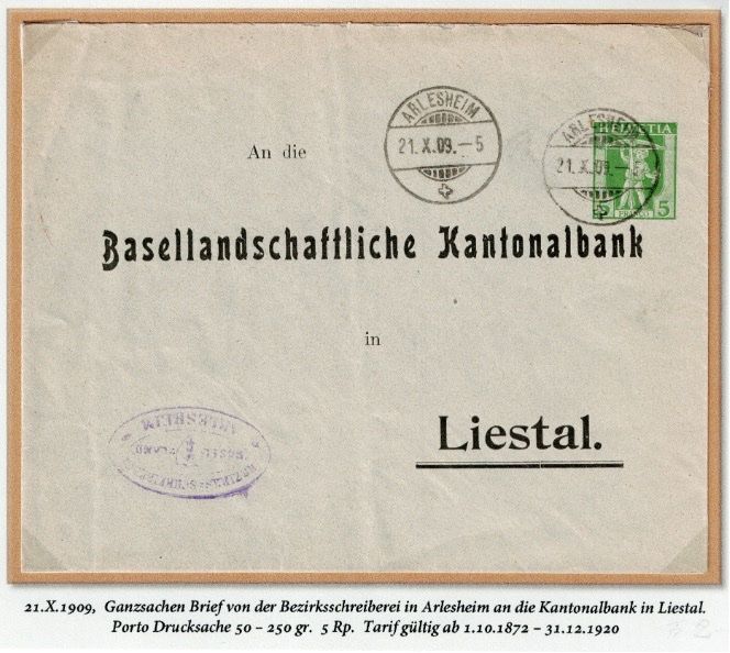Tutti i francobolli: 2 Belege nach Arlesheim – Usato da Reinach BL venduto da Eremitage
