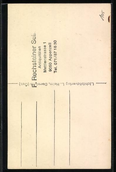 Cartoline postali: Appenzell, Totalansicht des Ortes mit S – Usato da Berlin venduto da bartko-reher 1