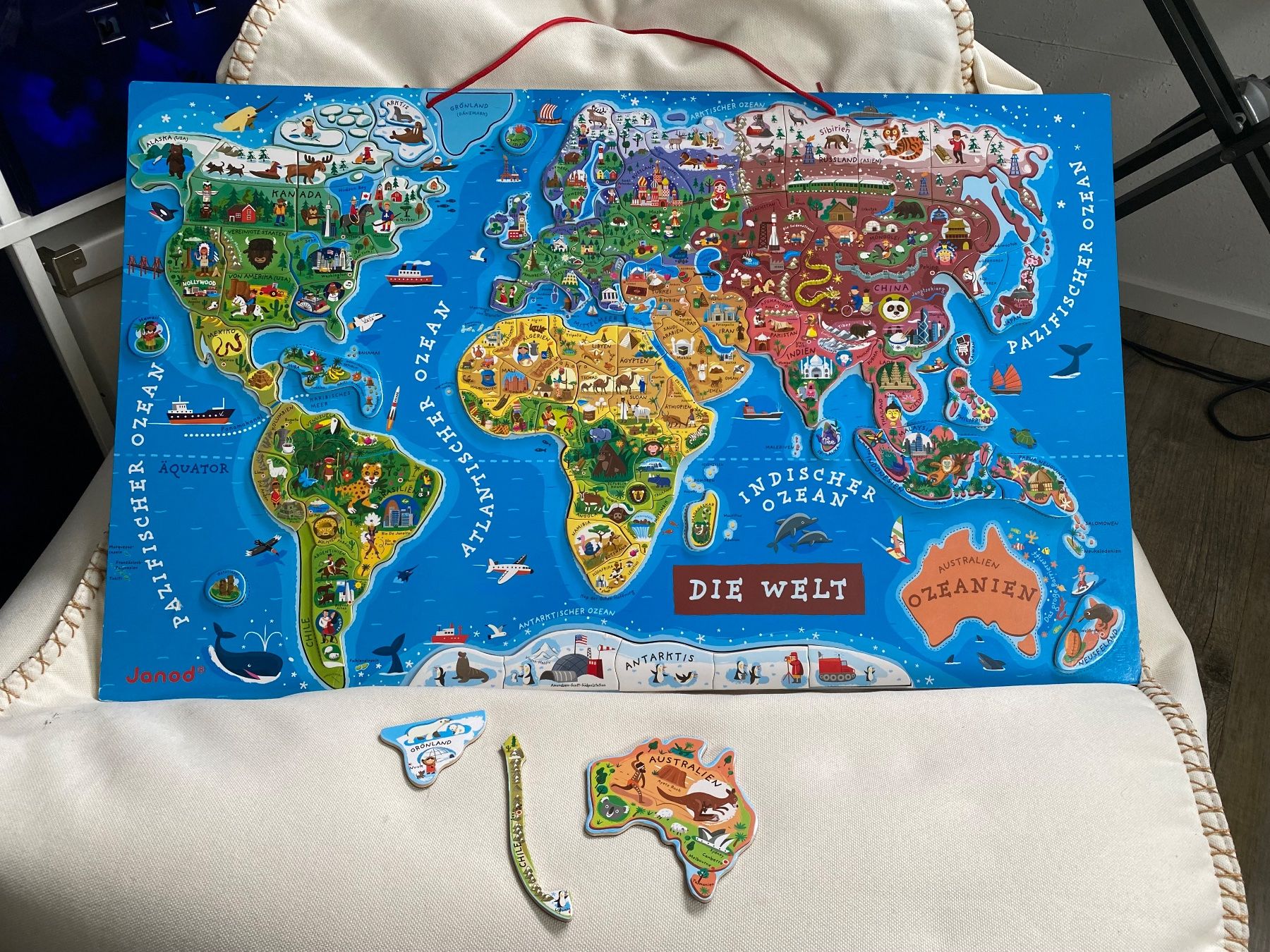 Janod Puzzles: Magnetpuzzle Weltkarte – Gebraucht aus Wilen b. Wil von Einfachcool 1