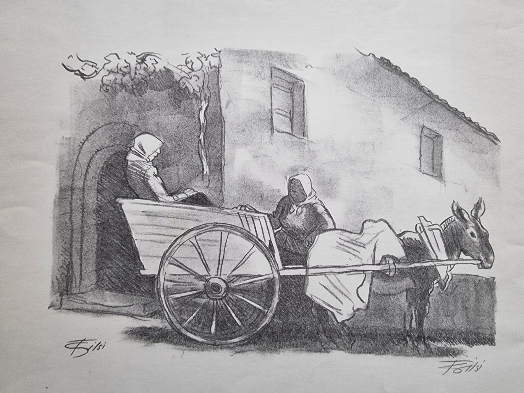 Grafiken & Lithographien: F.BILSI LITHOGRAPHIE SIGNIERT BLATTGRÖSSE 46X33CM – Gebraucht aus Gersau von grafik-kunst