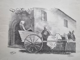F.BILSI LITHOGRAPHIE SIGNIERT BLATTGRÖSSE 46X33CM