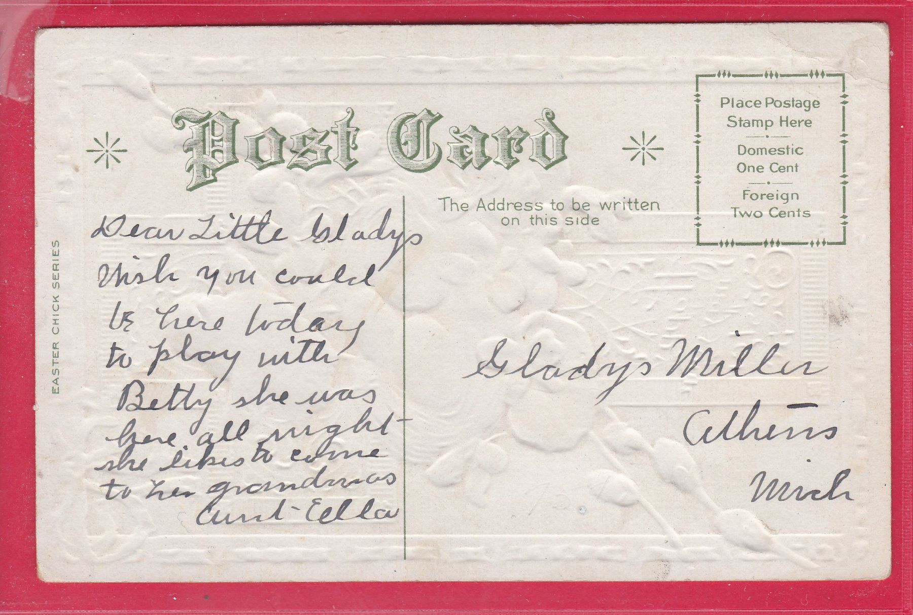 Cartoline postali: PRÄGEKARTE, HAPPY MAY YOUR EASTER BE – Usato da Oberrieden venduto da Gebirgsstelze 1