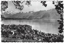 AK Montreux gelaufen 1951 guter Zustand