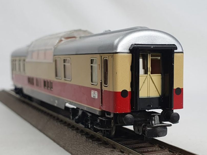 Märklin Modellini di ferrovie: Märklin 4090 DB ADüm "TEE-Aussichtswagen", Version: 1969 – Usato da Seon venduto da voAllBah 4