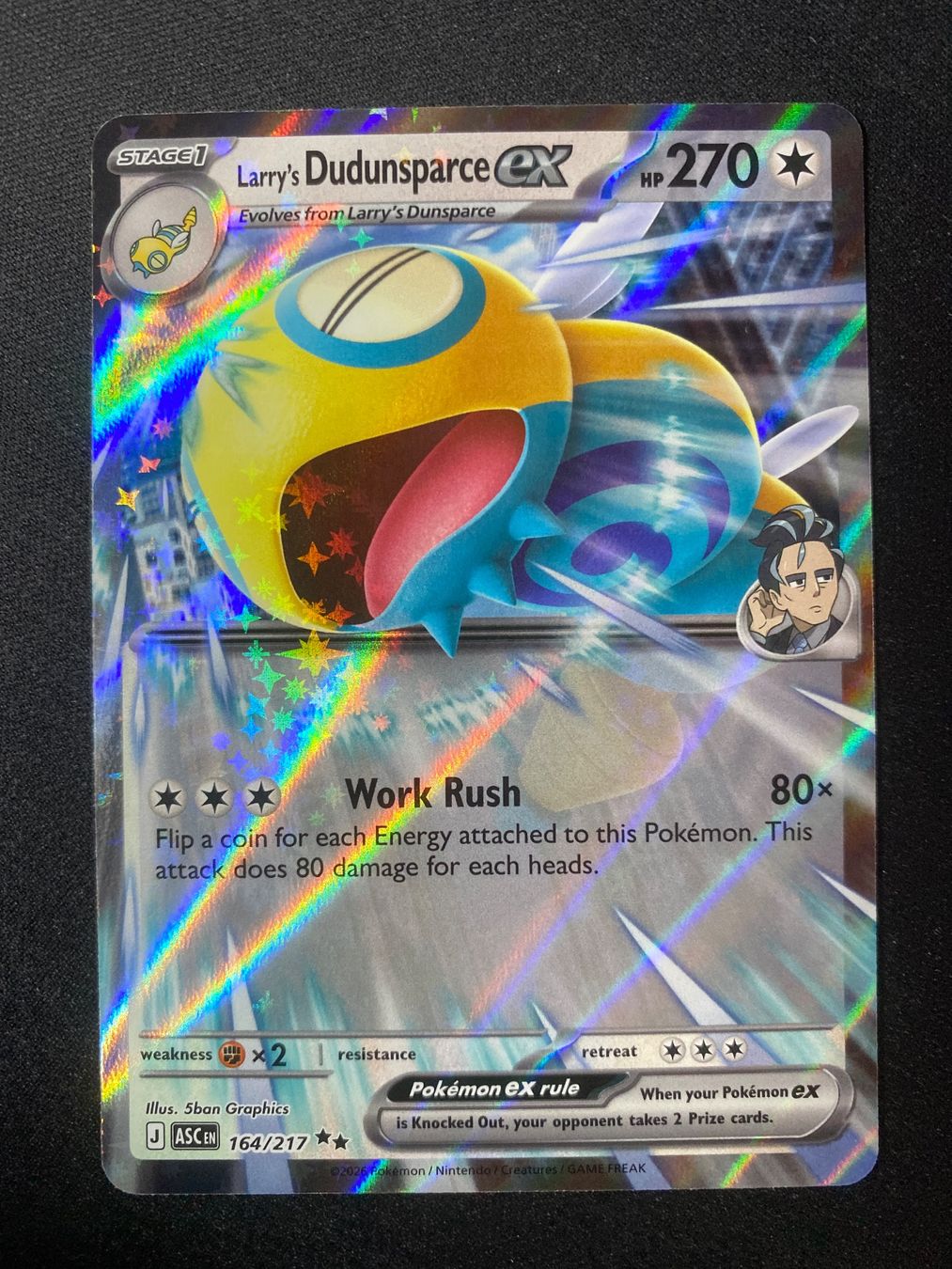 Pokémon Carte collezionabili: Larry's Dudunsparce ex 164 - Ascended Heroes - EN – Nuovo (secondo la descrizione) da Hausen AG venduto da Shrade