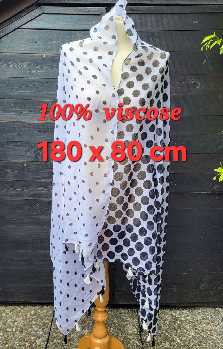 Foulard & Sciarpe: Châle 100% viscose – Nuovo e nell'imballaggio originale da Fribourg venduto da VictoriaShop7 4