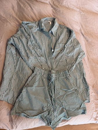 H&M Striped Shirt & Shorts Set