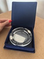La Piramide Luxus Kristall Aschenbecher mit Echt-Silber