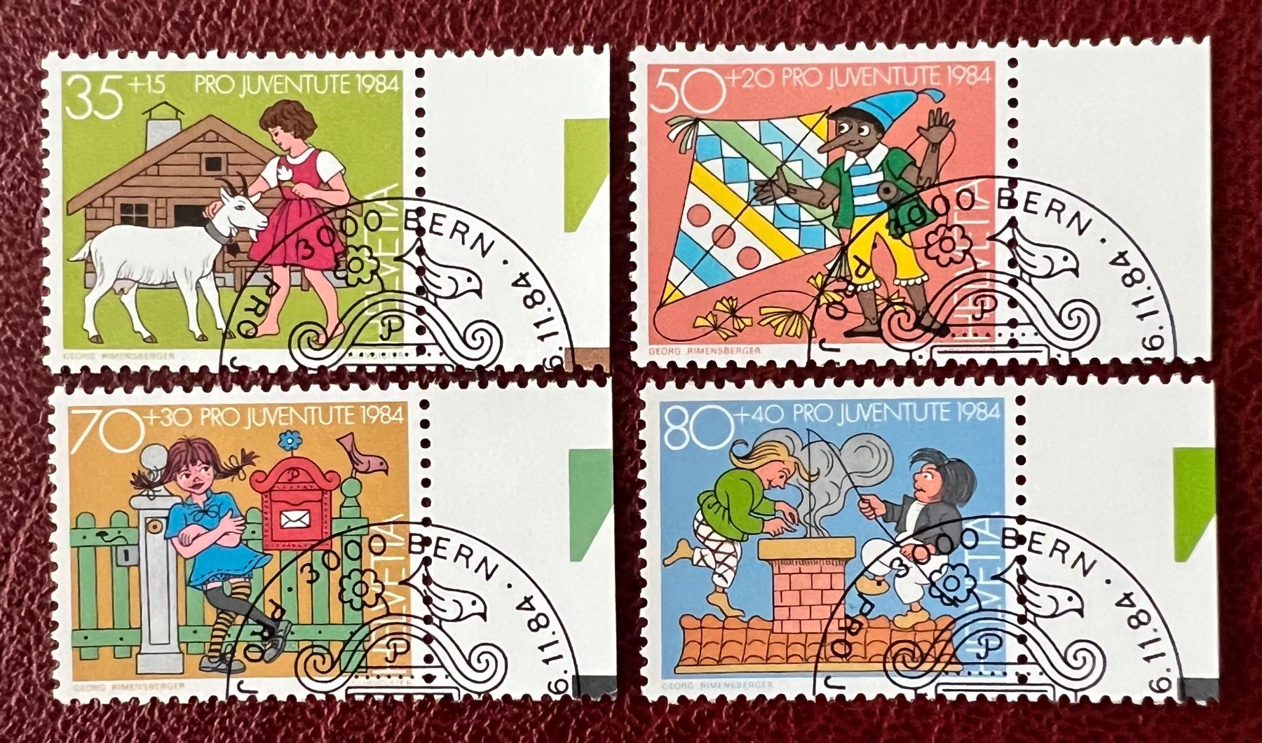Tutti i francobolli: 1984 Pro Juventute Serie ET – Usato da Endingen venduto da haifu