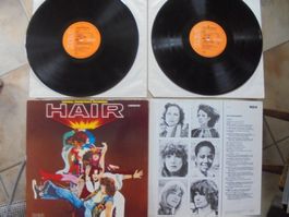 B.O / OST " HAIR " 2 x LP Schweiz / SUISSE 1979