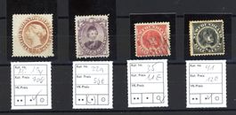 1866-94: Neufundland, 4 gezähnte klassische Marken