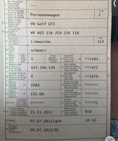 VW Golf GTI Limousine schwarz 155kW 2012 1. Inv.
