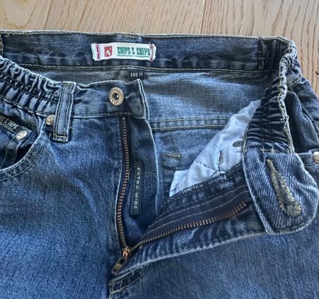 Schöne Mädchen Jeans „Chips & Cheps“ Blau - Wie neu!