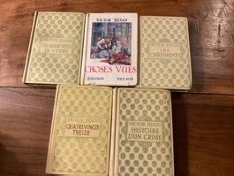 Lot 5 livres Victor Hugo, édition Nelson, vintage rare!