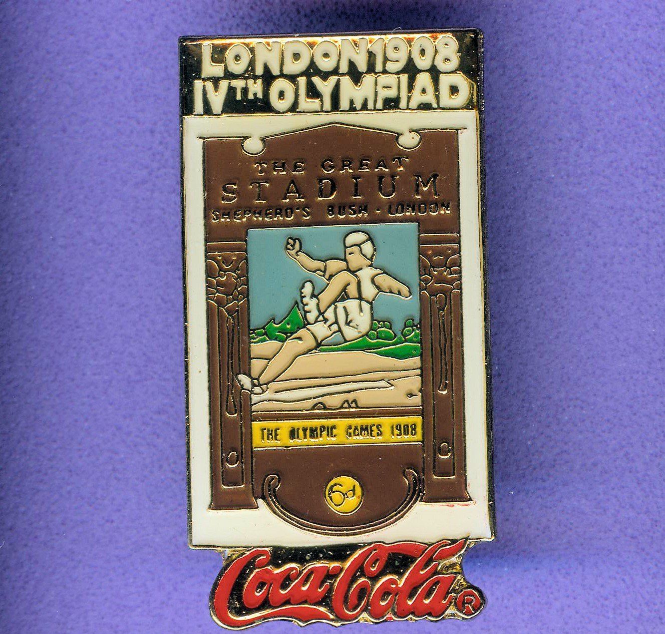 Coca-Cola Plaketten & Abzeichen: Cola  Sommer-Olympiade  LONDON 1908 – Gebraucht aus Winterthur von Sammleroase