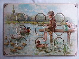 Antikes Puzzle Mathematik Spiel um 1900