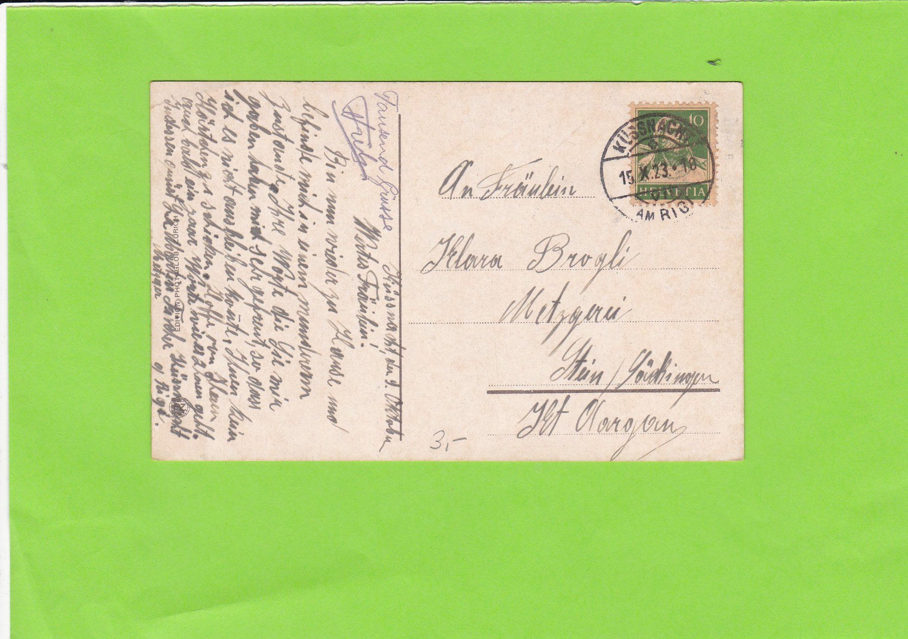 Cartoline postali: Küssnacht--1923 versendet – Usato da St. Peterzell venduto da neckertal 1