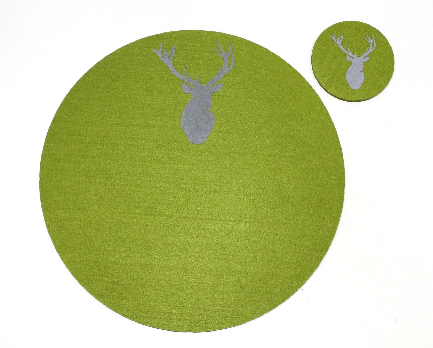 Altra biancheria da tavola: 4 Tischset + 4 Glasuntersetzer STEINLIN - HIRSCH – Nuovo e nell'imballaggio originale da Kägiswil venduto da pebart 1