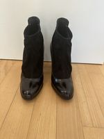 Elegante schwarze Leder Stiefeletten vero cuoioGr. 38