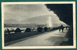 Genève, Quai Wilson, le Jet d'Eau de la Rade, 1950, gelaufen