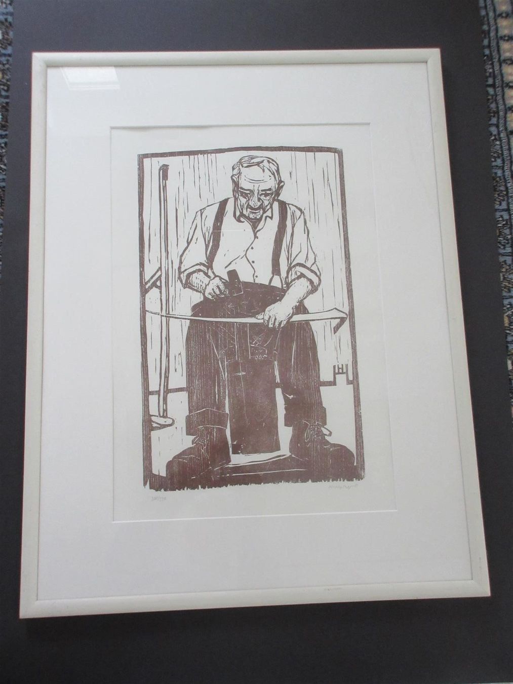 Xilografie: Hansueli Holzer Holzschnitt sig/num. – Usato da Weinfelden venduto da Kunst2010