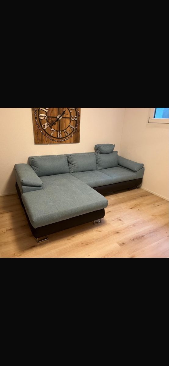 Sofas: Ecksofa mit Bettfunktion und Stauraum 268cm L – Neu (gemäss Beschreibung) aus Hochdorf von amlafy